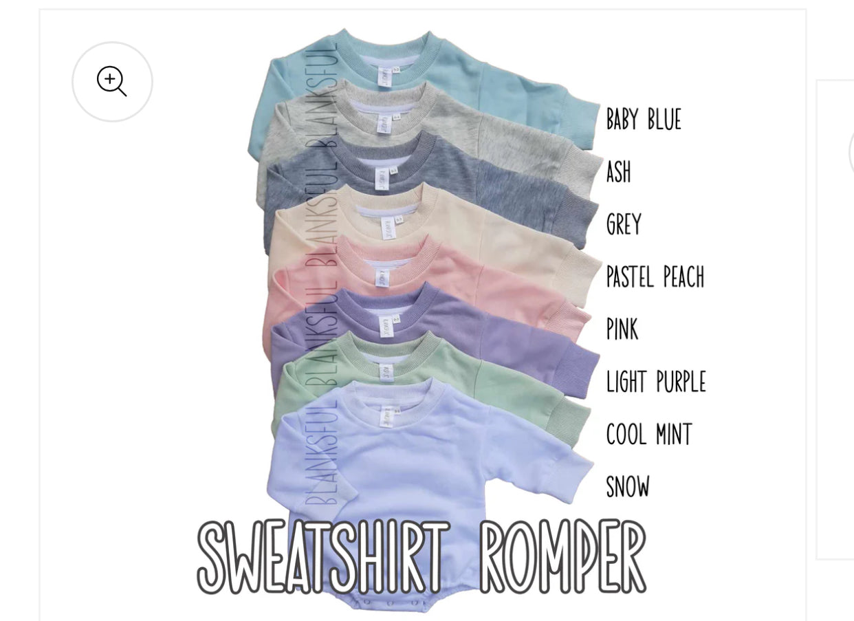 Custom Sweatshirt Bubble Romper