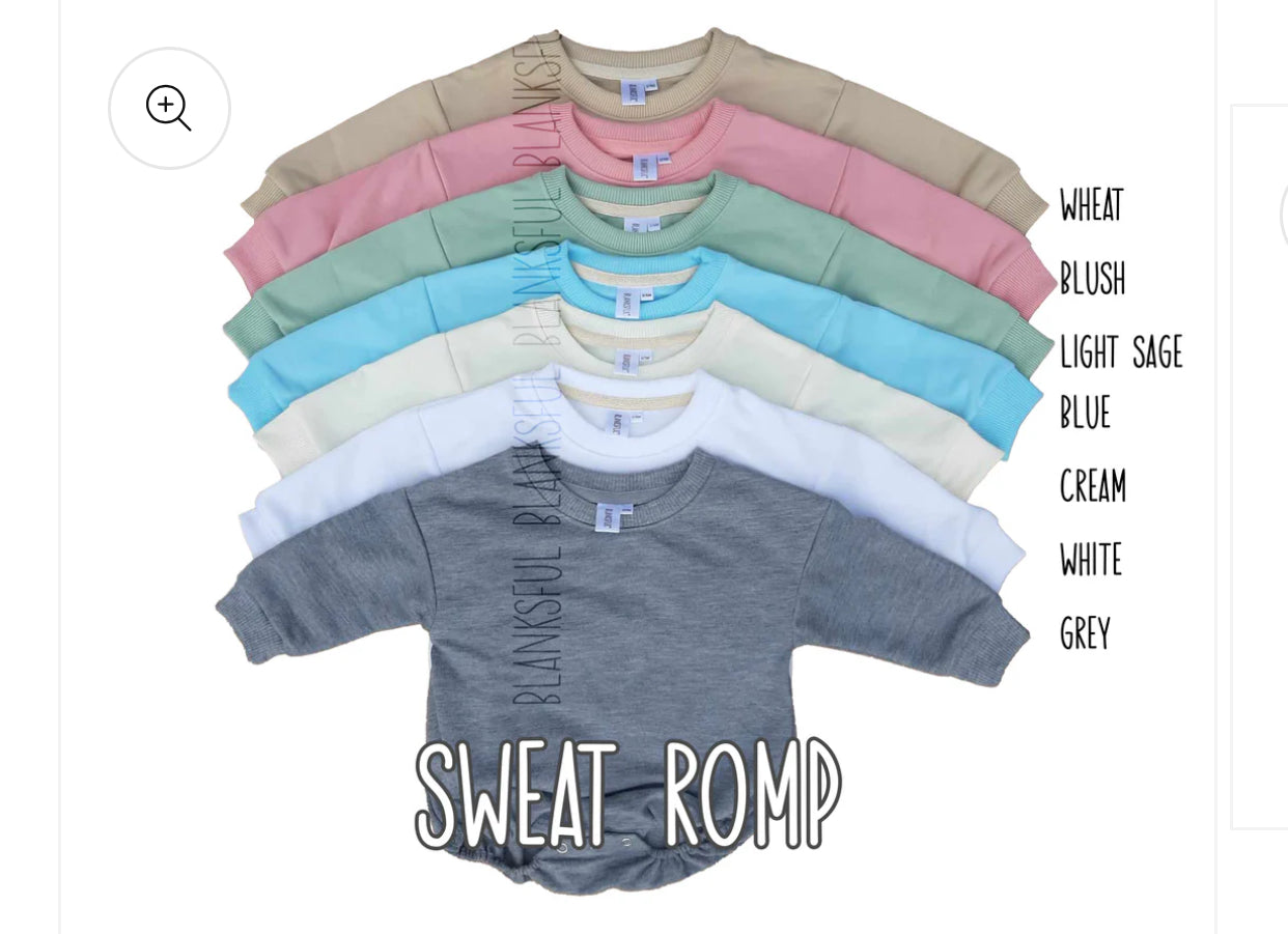 Custom Sweatshirt Bubble Romper