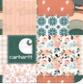 Floral Peach & Blue C