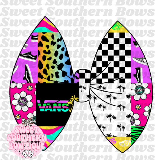 Neon V Shoe Patchwork