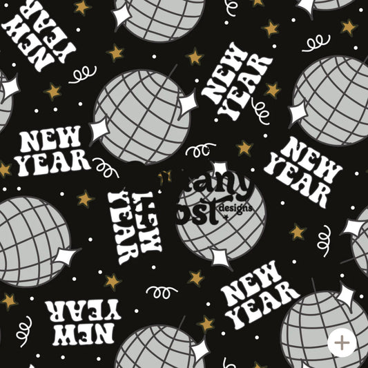 Black Disco Ball New Year