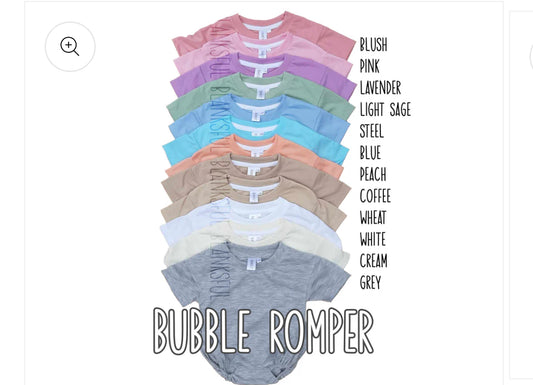 Custom Short Sleeve Bubble Romper