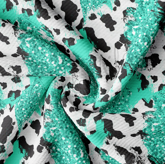 Cow, Turquoise & Shimmer